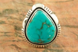 Genuine Candelaria Turquoise Sterling Silver Ring